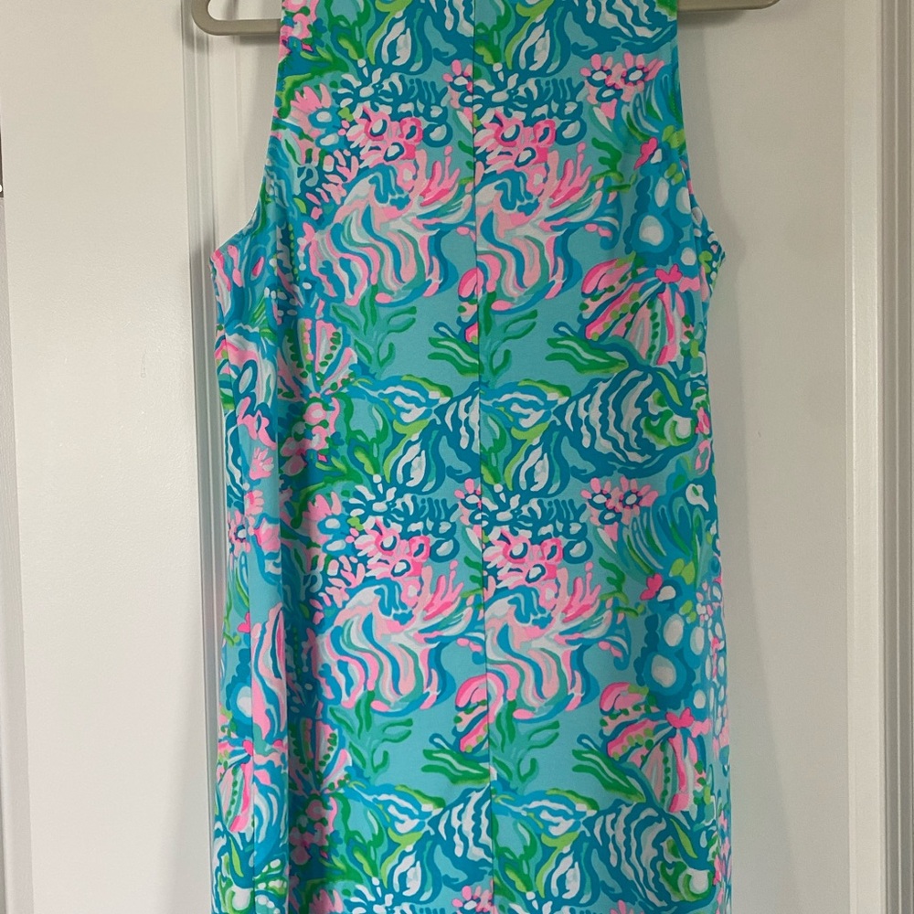 Lilly Pulitzer Jane Shift Dress "Aqua La Vista" Sz 12 - Picture 5 of 6